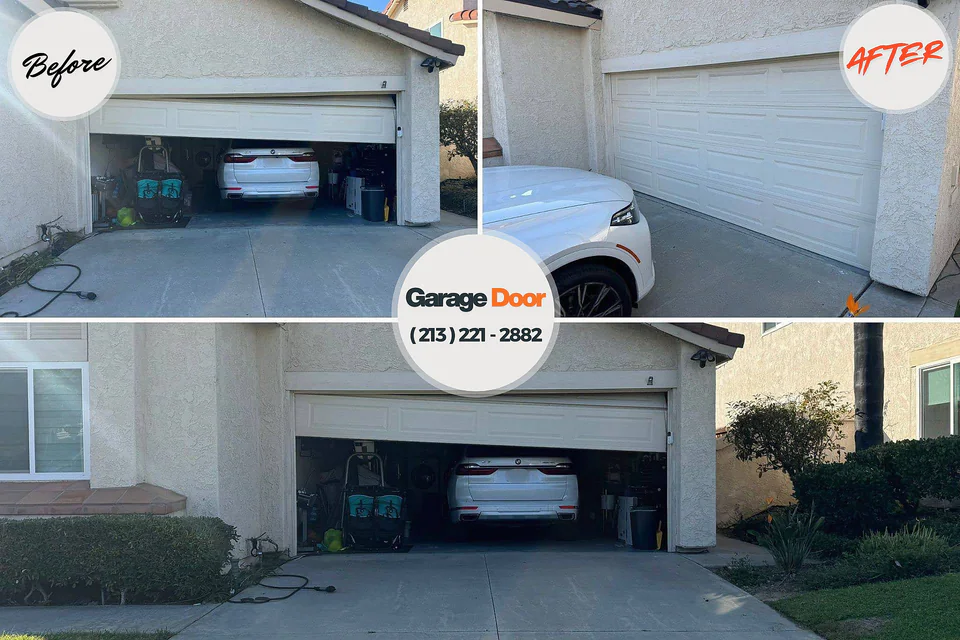 Before and after: garage door repair Troy Hills, NJ